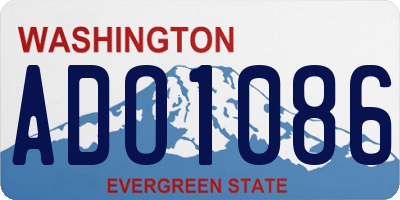 WA license plate ADO1086