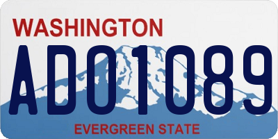 WA license plate ADO1089