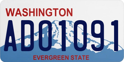 WA license plate ADO1091