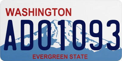 WA license plate ADO1093