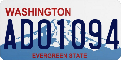 WA license plate ADO1094