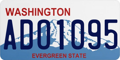 WA license plate ADO1095