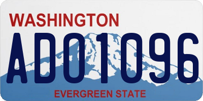 WA license plate ADO1096