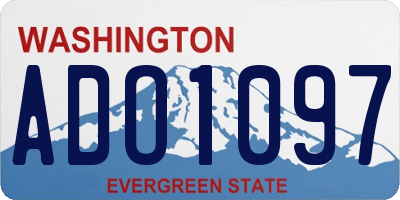 WA license plate ADO1097
