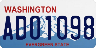 WA license plate ADO1098