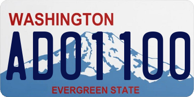 WA license plate ADO1100