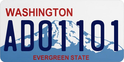 WA license plate ADO1101
