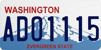 WA license plate ADO1115