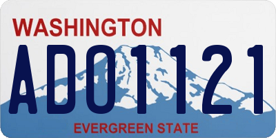 WA license plate ADO1121