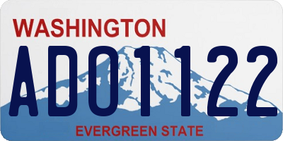 WA license plate ADO1122