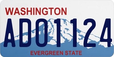 WA license plate ADO1124