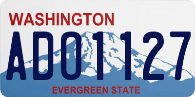 WA license plate ADO1127