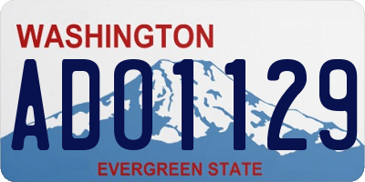WA license plate ADO1129