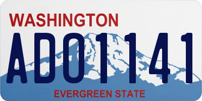 WA license plate ADO1141