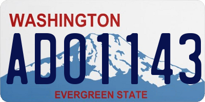 WA license plate ADO1143
