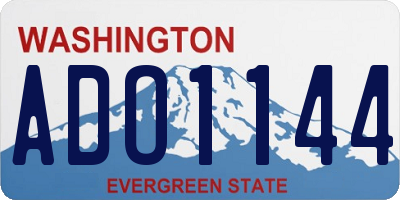 WA license plate ADO1144