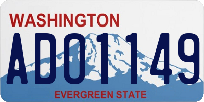 WA license plate ADO1149
