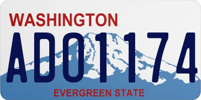 WA license plate ADO1174