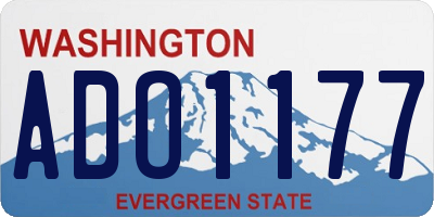 WA license plate ADO1177