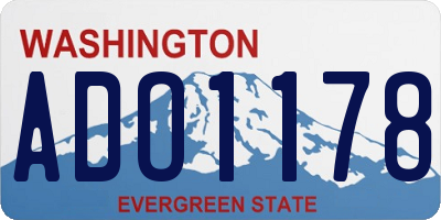WA license plate ADO1178