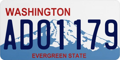 WA license plate ADO1179