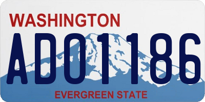 WA license plate ADO1186