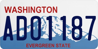 WA license plate ADO1187