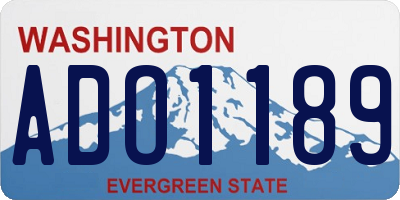 WA license plate ADO1189