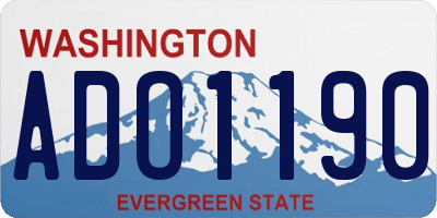 WA license plate ADO1190