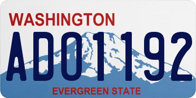 WA license plate ADO1192