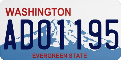 WA license plate ADO1195