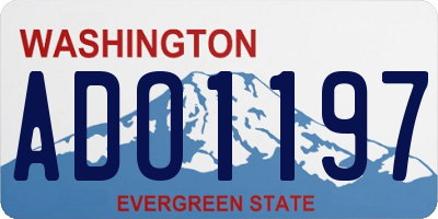 WA license plate ADO1197