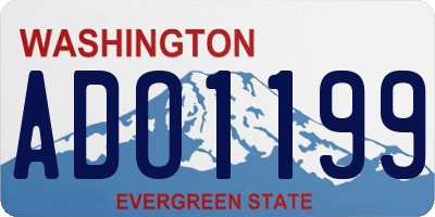 WA license plate ADO1199