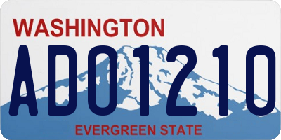 WA license plate ADO1210
