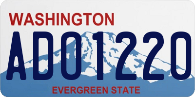 WA license plate ADO1220