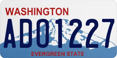 WA license plate ADO1227