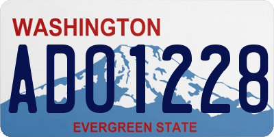 WA license plate ADO1228