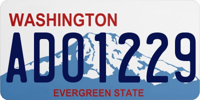 WA license plate ADO1229