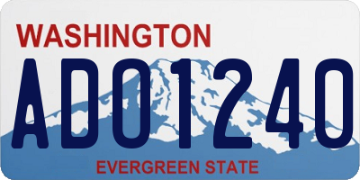 WA license plate ADO1240