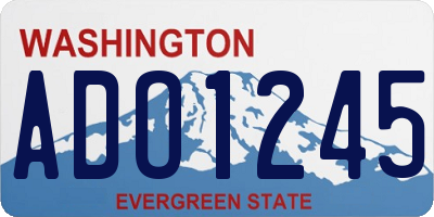 WA license plate ADO1245