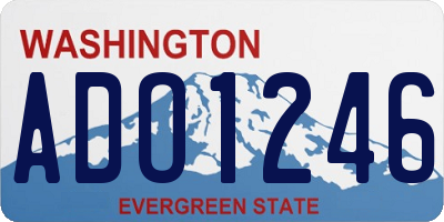 WA license plate ADO1246