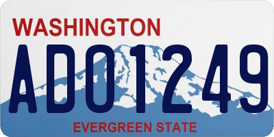 WA license plate ADO1249