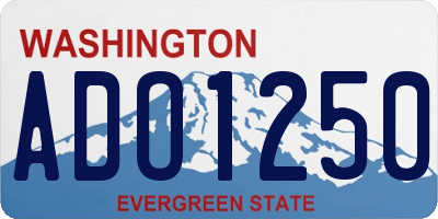 WA license plate ADO1250