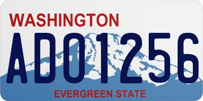 WA license plate ADO1256