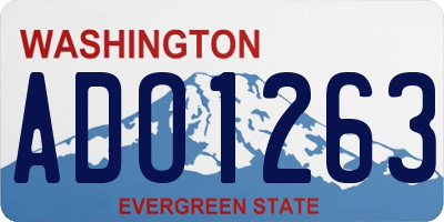 WA license plate ADO1263