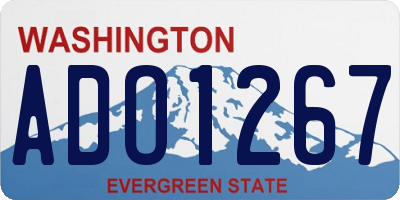 WA license plate ADO1267