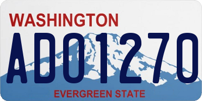 WA license plate ADO1270