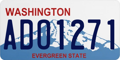 WA license plate ADO1271