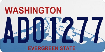 WA license plate ADO1277
