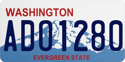 WA license plate ADO1280
